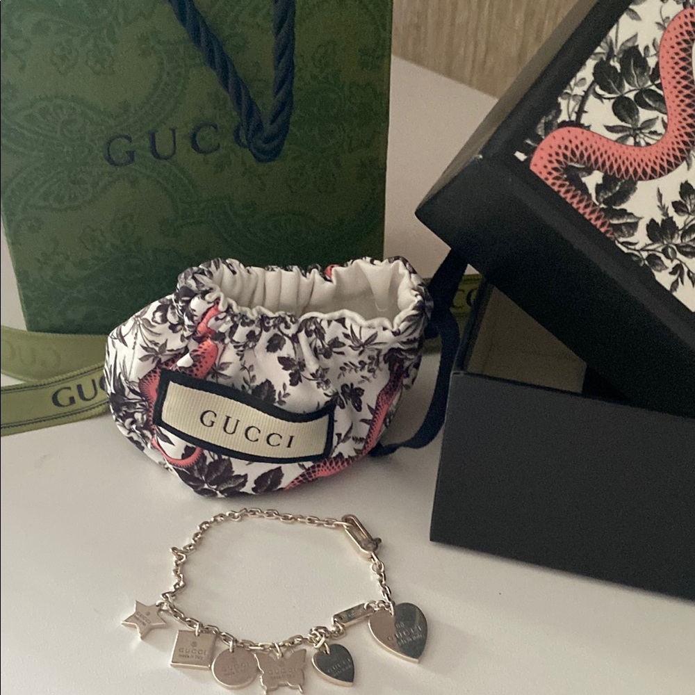 Authentic Gucci Silver Charm Bracelet